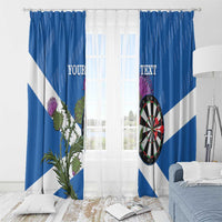 Personalised Scotland Darts Window Curtain Scottish Thistle - Flag Style - Wonder Print Shop