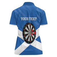 Personalised Scotland Darts Women Polo Shirt Scottish Thistle - Flag Style - Wonder Print Shop