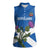 Personalised Scotland Darts Women Sleeveless Polo Shirt Scottish Thistle - Flag Style - Wonder Print Shop