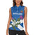 Personalised Scotland Darts Women Sleeveless Polo Shirt Scottish Thistle - Flag Style - Wonder Print Shop