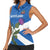 Personalised Scotland Darts Women Sleeveless Polo Shirt Scottish Thistle - Flag Style - Wonder Print Shop
