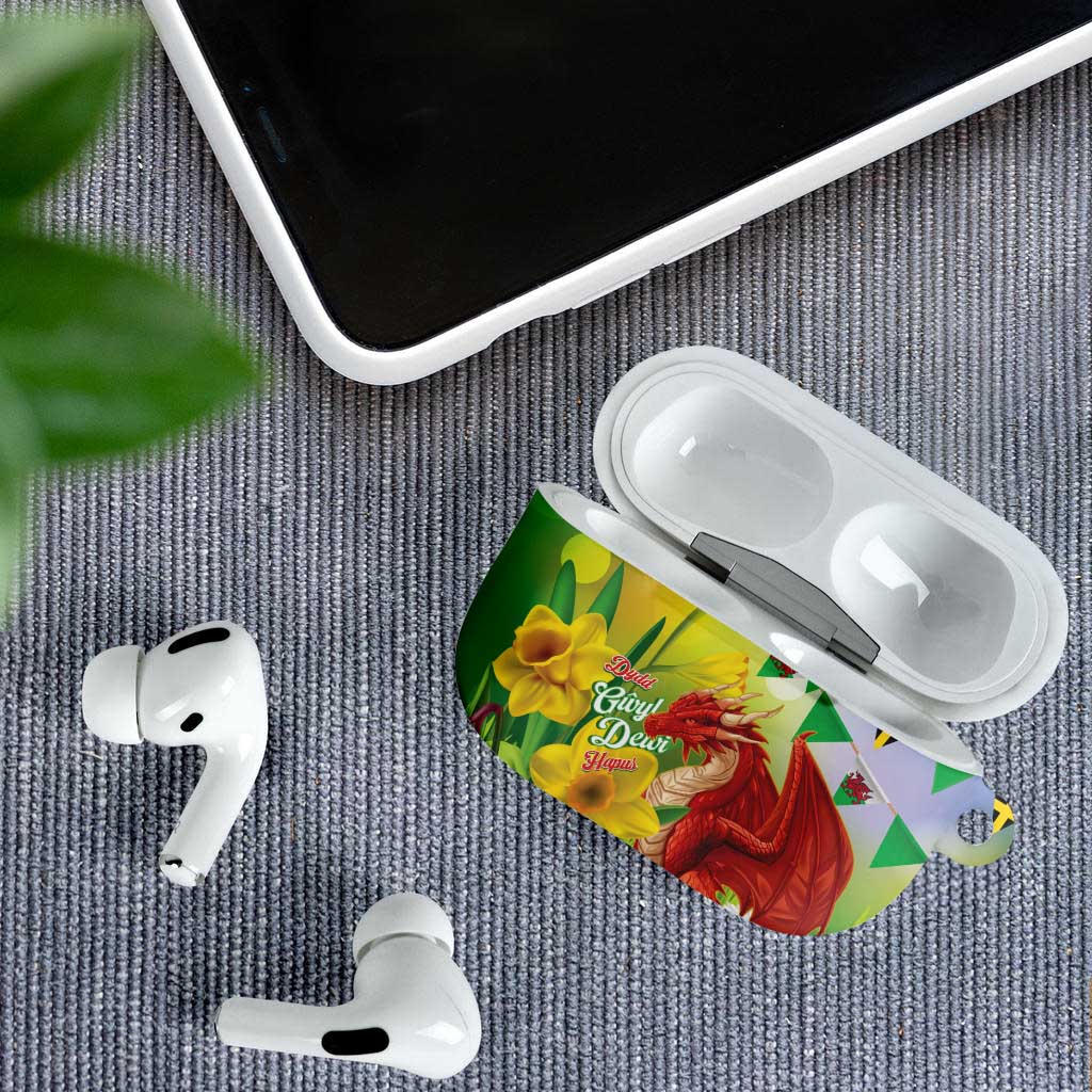 Wales Saint David's Day AirPods Case Dydd Gwyl Dewi Hapus Dragon Daffodil - Wonder Print Shop