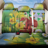 Wales Saint David's Day Back Car Seat Cover Dydd Gwyl Dewi Hapus Dragon Daffodil - Wonder Print Shop