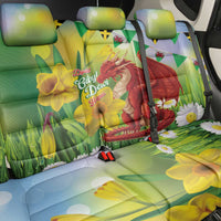 Wales Saint David's Day Back Car Seat Cover Dydd Gwyl Dewi Hapus Dragon Daffodil - Wonder Print Shop
