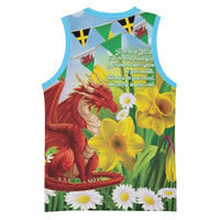Wales Saint David's Day Basketball Jersey Dydd Gwyl Dewi Hapus Dragon Daffodil - Wonder Print Shop