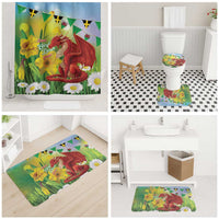 Wales Saint David's Day Bathroom Set Dydd Gwyl Dewi Hapus Dragon Daffodil - Wonder Print Shop