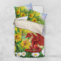 Wales Saint David's Day Bedding Set Dydd Gwyl Dewi Hapus Dragon Daffodil - Wonder Print Shop