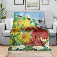 Wales Saint David's Day Blanket Dydd Gwyl Dewi Hapus Dragon Daffodil - Wonder Print Shop