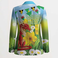 Wales Saint David's Day Blazer Dydd Gwyl Dewi Hapus Dragon Daffodil - Wonder Print Shop