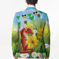 Wales Saint David's Day Blazer Dydd Gwyl Dewi Hapus Dragon Daffodil - Wonder Print Shop