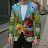 Wales Saint David's Day Blazer Dydd Gwyl Dewi Hapus Dragon Daffodil - Wonder Print Shop