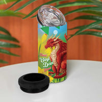 Wales Saint David's Day 4 in 1 Can Cooler Tumbler Dydd Gwyl Dewi Hapus Dragon Daffodil - Wonder Print Shop