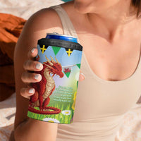 Wales Saint David's Day 4 in 1 Can Cooler Tumbler Dydd Gwyl Dewi Hapus Dragon Daffodil - Wonder Print Shop