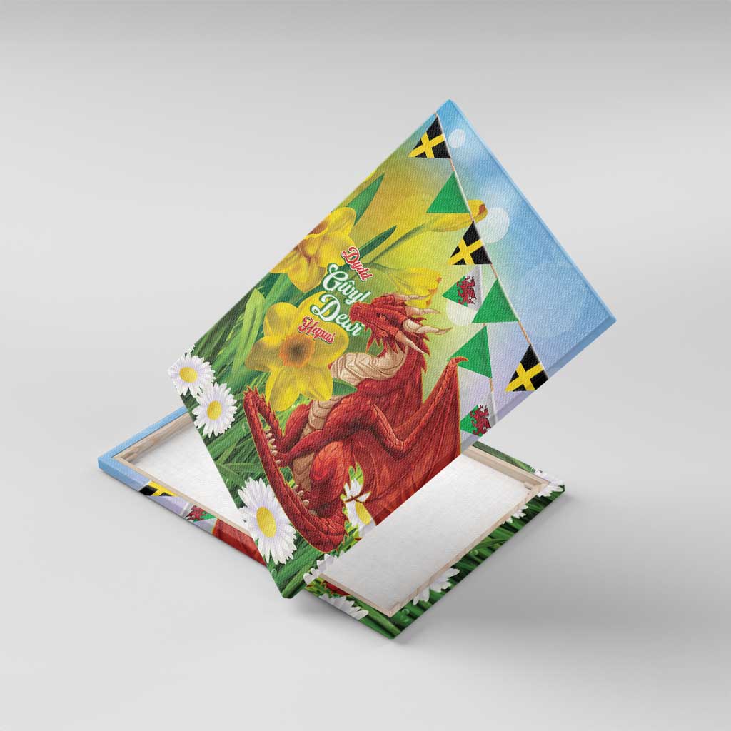 Wales Saint David's Day Canvas Wall Art Dydd Gwyl Dewi Hapus Dragon Daffodil - Wonder Print Shop