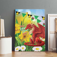Wales Saint David's Day Canvas Wall Art Dydd Gwyl Dewi Hapus Dragon Daffodil - Wonder Print Shop