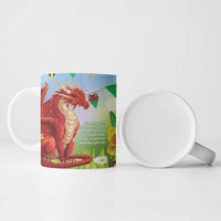 Wales Saint David's Day Ceramic Mug Dydd Gwyl Dewi Hapus Dragon Daffodil - Wonder Print Shop