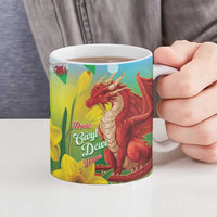 Wales Saint David's Day Ceramic Mug Dydd Gwyl Dewi Hapus Dragon Daffodil - Wonder Print Shop