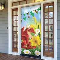 Wales Saint David's Day Door Cover Dydd Gwyl Dewi Hapus Dragon Daffodil - Wonder Print Shop
