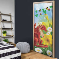 Wales Saint David's Day Door Cover Dydd Gwyl Dewi Hapus Dragon Daffodil - Wonder Print Shop