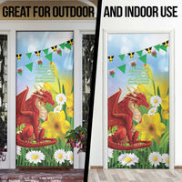 Wales Saint David's Day Door Cover Dydd Gwyl Dewi Hapus Dragon Daffodil - Wonder Print Shop