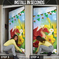 Wales Saint David's Day Door Cover Dydd Gwyl Dewi Hapus Dragon Daffodil - Wonder Print Shop