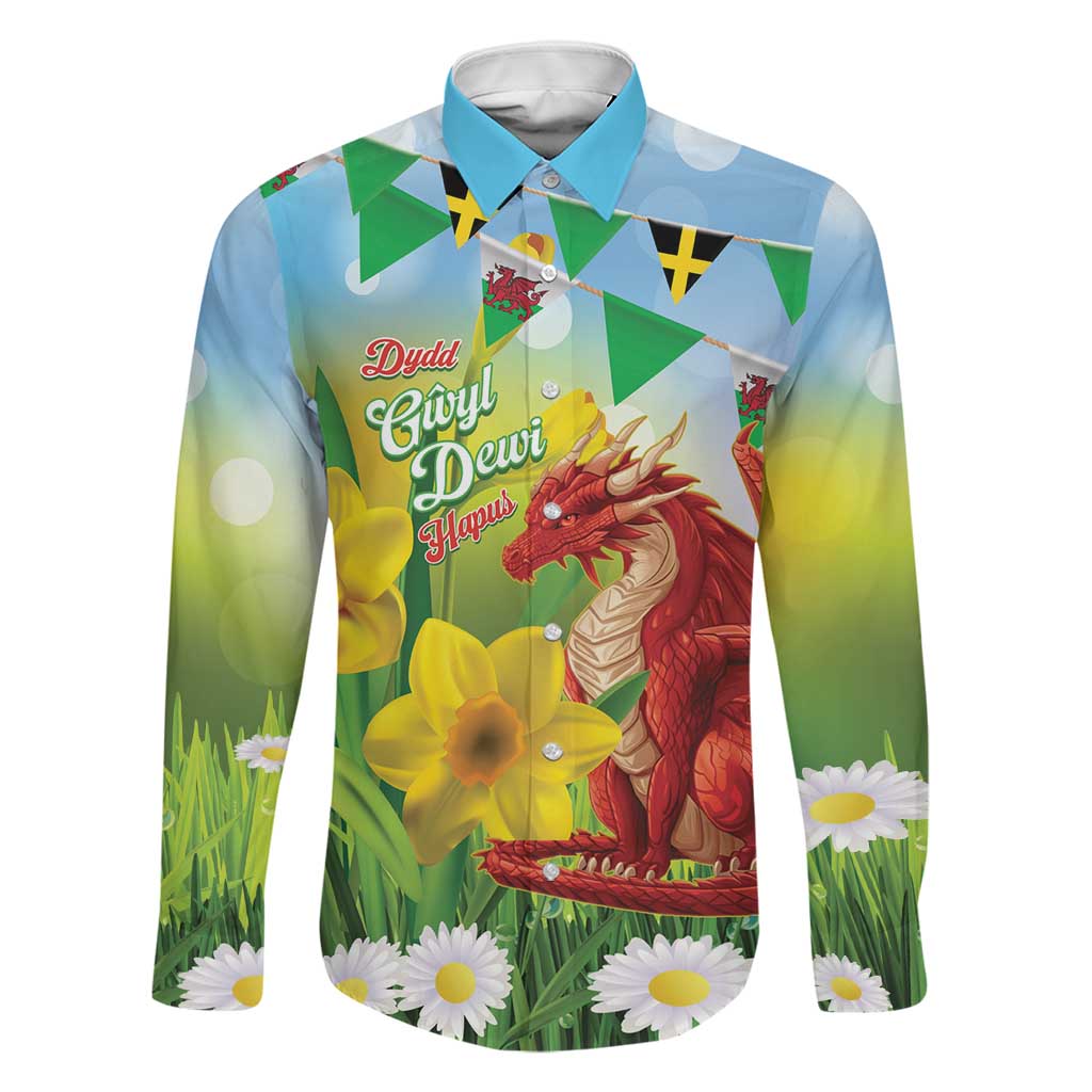 Wales Saint David's Day Family Matching Tank Maxi Dress and Hawaiian Shirt Dydd Gwyl Dewi Hapus Dragon Daffodil - Wonder Print Shop