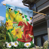 Wales Saint David's Day Garden Flag Dydd Gwyl Dewi Hapus Dragon Daffodil - Wonder Print Shop