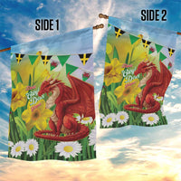 Wales Saint David's Day Garden Flag Dydd Gwyl Dewi Hapus Dragon Daffodil - Wonder Print Shop