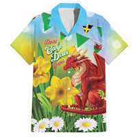Wales Saint David's Day Hawaiian Shirt Dydd Gwyl Dewi Hapus Dragon Daffodil - Wonder Print Shop