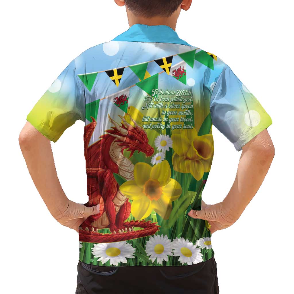 Wales Saint David's Day Hawaiian Shirt Dydd Gwyl Dewi Hapus Dragon Daffodil - Wonder Print Shop