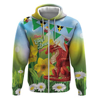 Wales Saint David's Day Hoodie Dydd Gwyl Dewi Hapus Dragon Daffodil - Wonder Print Shop