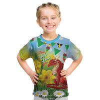 Wales Saint David's Day Kid T Shirt Dydd Gwyl Dewi Hapus Dragon Daffodil - Wonder Print Shop