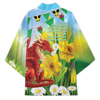 Wales Saint David's Day Kimono Dydd Gwyl Dewi Hapus Dragon Daffodil - Wonder Print Shop