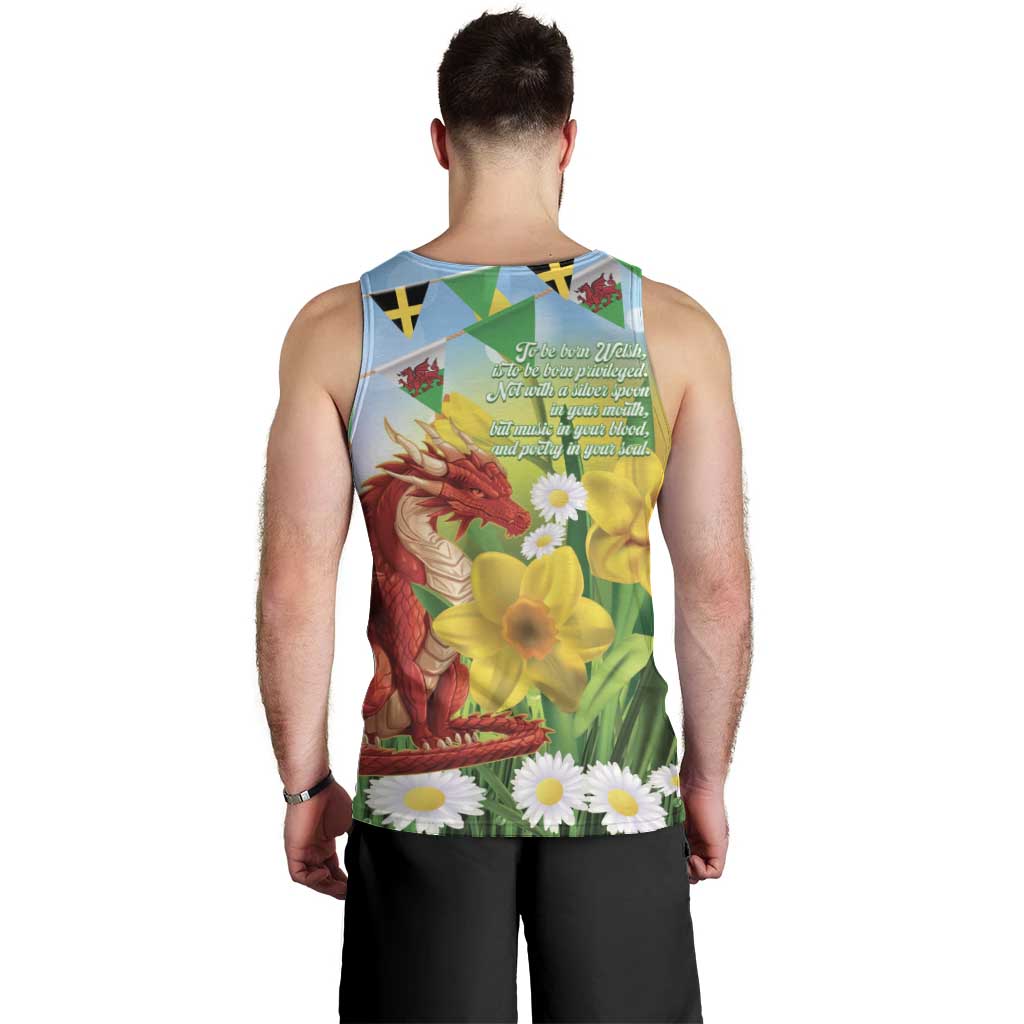 Wales Saint David's Day Men Tank Top Dydd Gwyl Dewi Hapus Dragon Daffodil - Wonder Print Shop