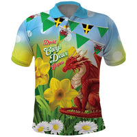 Wales Saint David's Day Polo Shirt Dydd Gwyl Dewi Hapus Dragon Daffodil - Wonder Print Shop