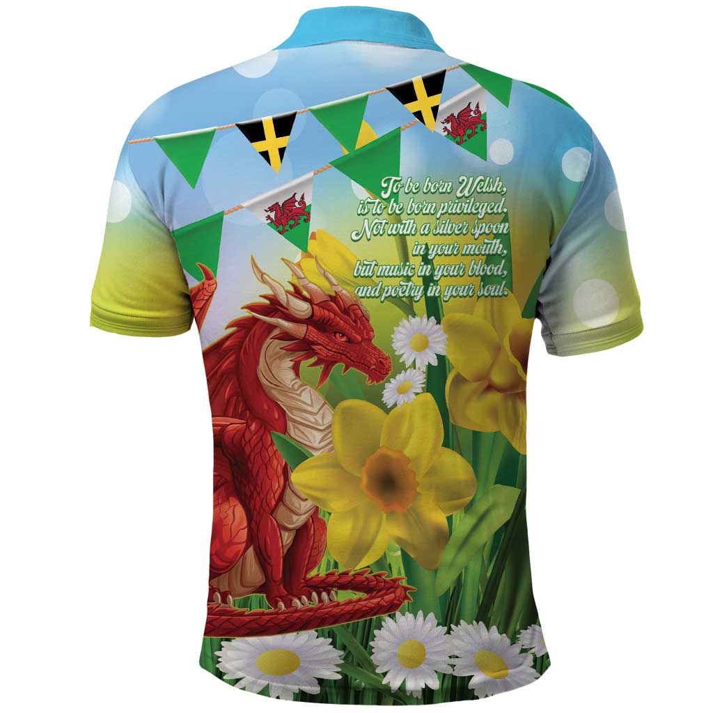 Wales Saint David's Day Polo Shirt Dydd Gwyl Dewi Hapus Dragon Daffodil - Wonder Print Shop