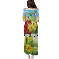 Wales Saint David's Day Puletasi Dydd Gwyl Dewi Hapus Dragon Daffodil - Wonder Print Shop