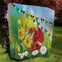 Wales Saint David's Day Quilt Dydd Gwyl Dewi Hapus Dragon Daffodil - Wonder Print Shop
