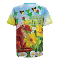 Wales Saint David's Day Rugby Jersey Dydd Gwyl Dewi Hapus Dragon Daffodil - Wonder Print Shop