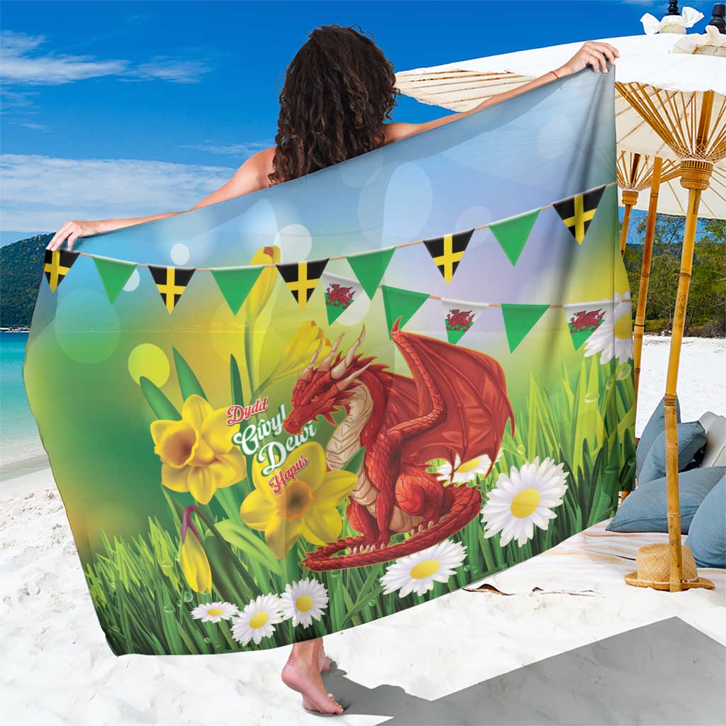Wales Saint David's Day Sarong Dydd Gwyl Dewi Hapus Dragon Daffodil - Wonder Print Shop