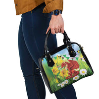 Wales Saint David's Day Shoulder Handbag Dydd Gwyl Dewi Hapus Dragon Daffodil - Wonder Print Shop