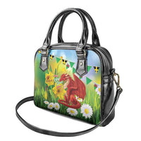 Wales Saint David's Day Shoulder Handbag Dydd Gwyl Dewi Hapus Dragon Daffodil - Wonder Print Shop