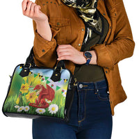 Wales Saint David's Day Shoulder Handbag Dydd Gwyl Dewi Hapus Dragon Daffodil - Wonder Print Shop