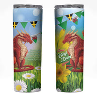 Wales Saint David's Day Skinny Tumbler Dydd Gwyl Dewi Hapus Dragon Daffodil - Wonder Print Shop