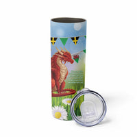 Wales Saint David's Day Skinny Tumbler Dydd Gwyl Dewi Hapus Dragon Daffodil - Wonder Print Shop