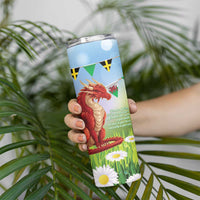 Wales Saint David's Day Skinny Tumbler Dydd Gwyl Dewi Hapus Dragon Daffodil - Wonder Print Shop