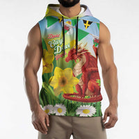 Wales Saint David's Day Sleeveless Hoodie Dydd Gwyl Dewi Hapus Dragon Daffodil - Wonder Print Shop