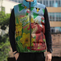 Wales Saint David's Day Sleeveless Puffer Jacket Dydd Gwyl Dewi Hapus Dragon Daffodil - Wonder Print Shop