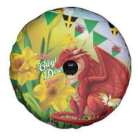 Wales Saint David's Day Spare Tire Cover Dydd Gwyl Dewi Hapus Dragon Daffodil - Wonder Print Shop