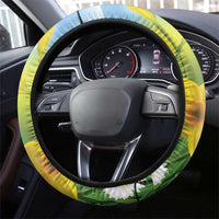 Wales Saint David's Day Steering Wheel Cover Dydd Gwyl Dewi Hapus Dragon Daffodil - Wonder Print Shop